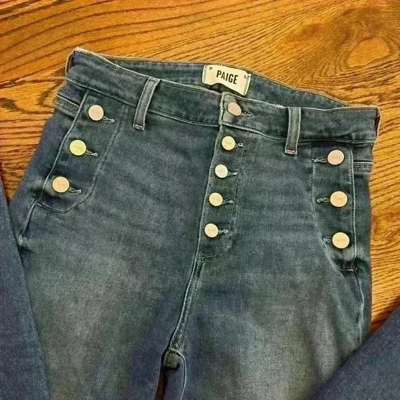 Paige Emmie Ankle Button Jeans size 27 - Picture 2 of 6